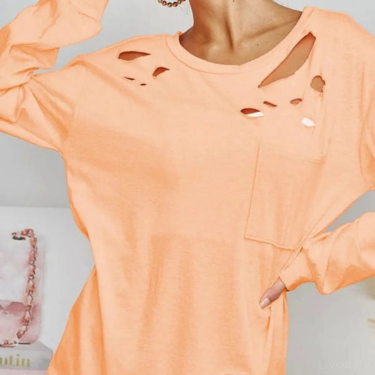 Stylish Triblend T-Shirt with Unique Laser-Cut Details — square view — Livostyle
