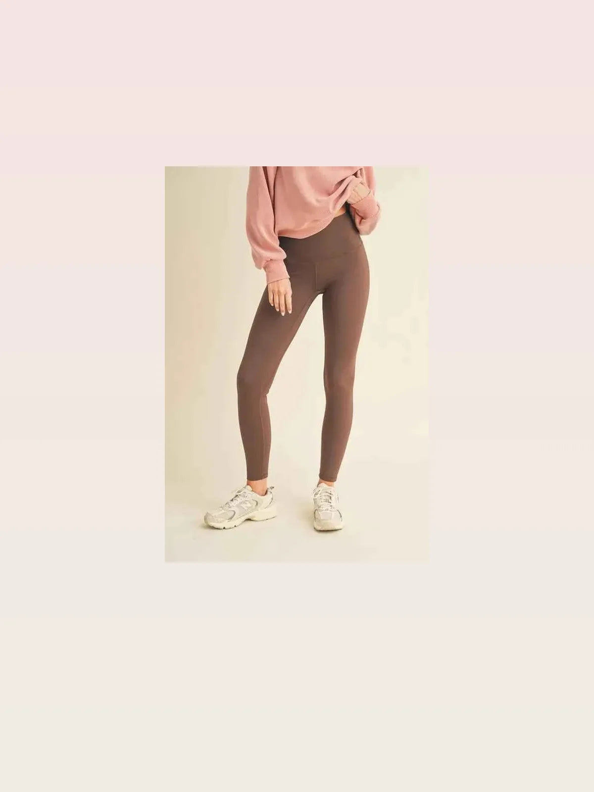 Coffee Brown Fleece Lined High Waisted Leggings — styled showcase — Livostyle