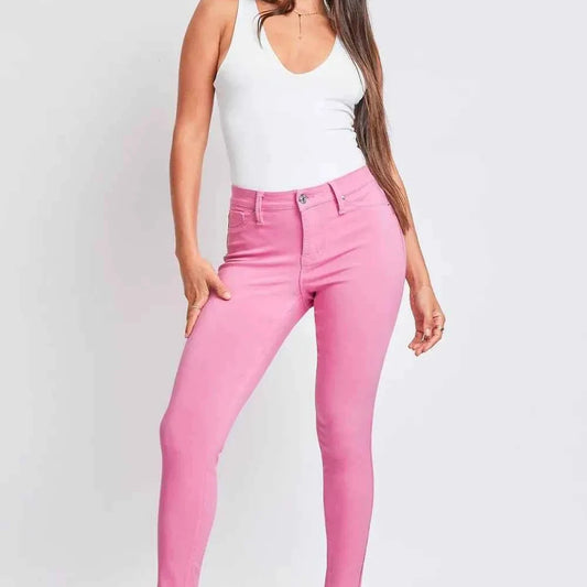 YMI Jeanswear Hyperstretch Mid-Rise Skinny Pants — square view — Livostyle