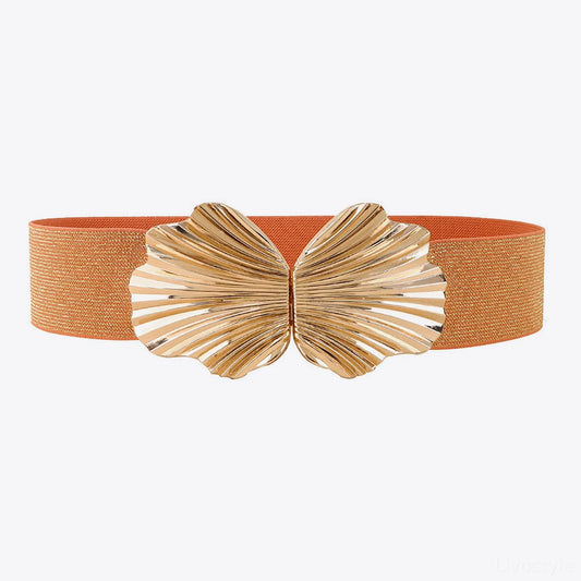 Zinc Alloy Buckle Elastic Belt — square view — Livostyle