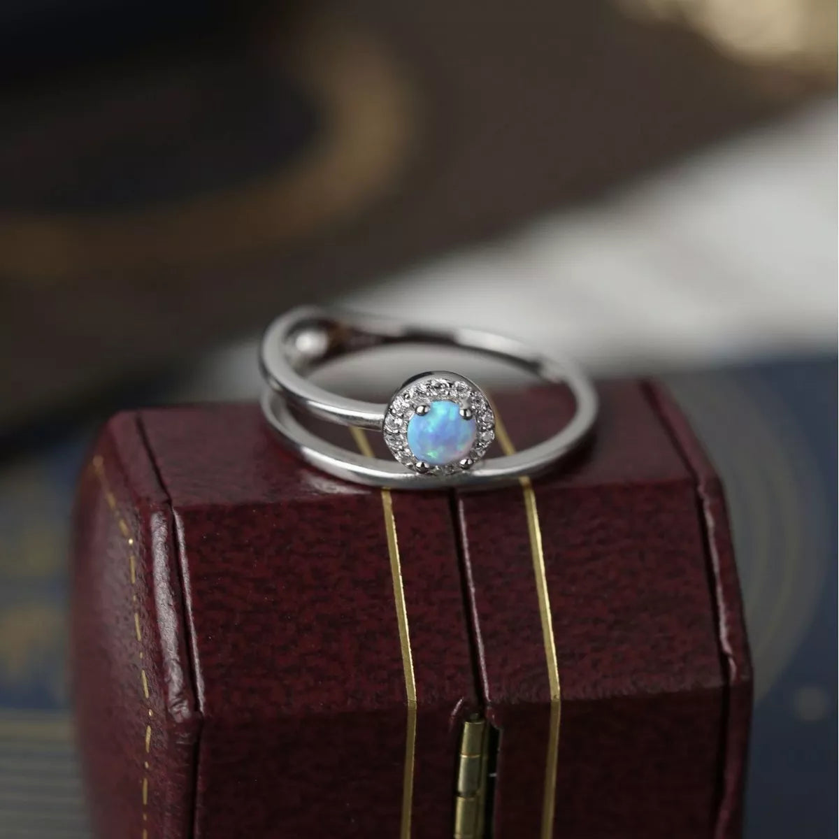 925 Sterling Silver Opal Ring — Livostyle