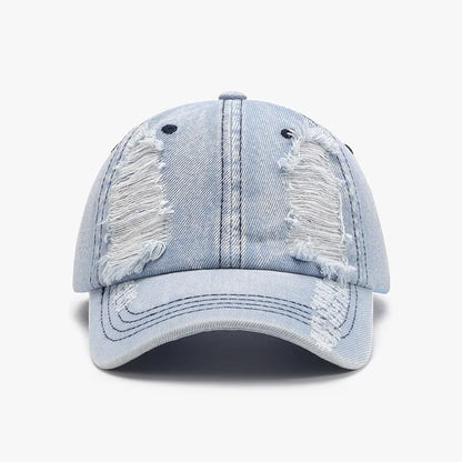 Distressed Cotton Baseball Cap — Livostyle