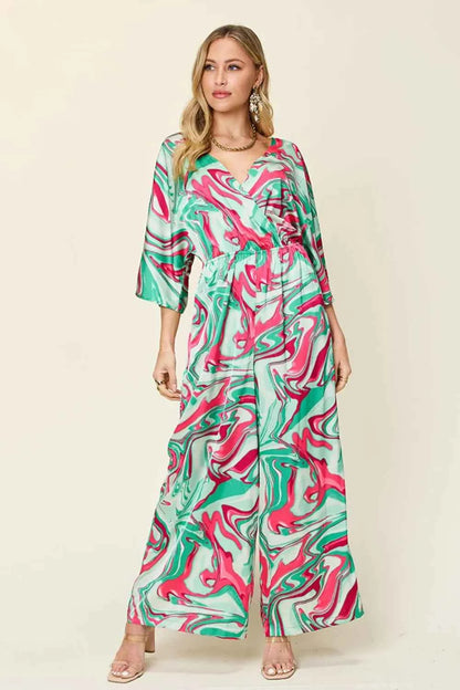 Half Sleeve Wide Leg Jumpsuit — Livostyle
