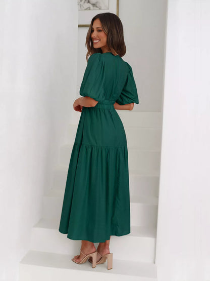 Tiered Puff Sleeve Midi Dress – photo 5