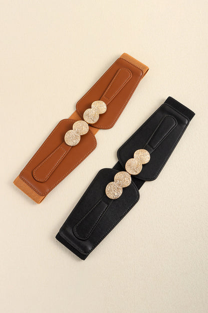 Classic alloy buckle elastic belt