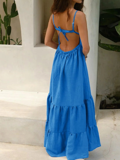 Tiered Maxi Cami Dress with Ruffled Hem – photo 2