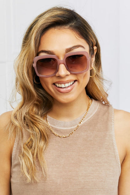 Square Metal-Plastic Hybrid Temple Sunglasses — Livostyle