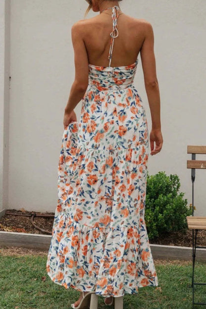 Floral Halter Neck Tiered Maxi Dress – photo 5