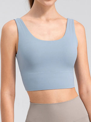 Scoop Neck Wide Strap Active Tank Top