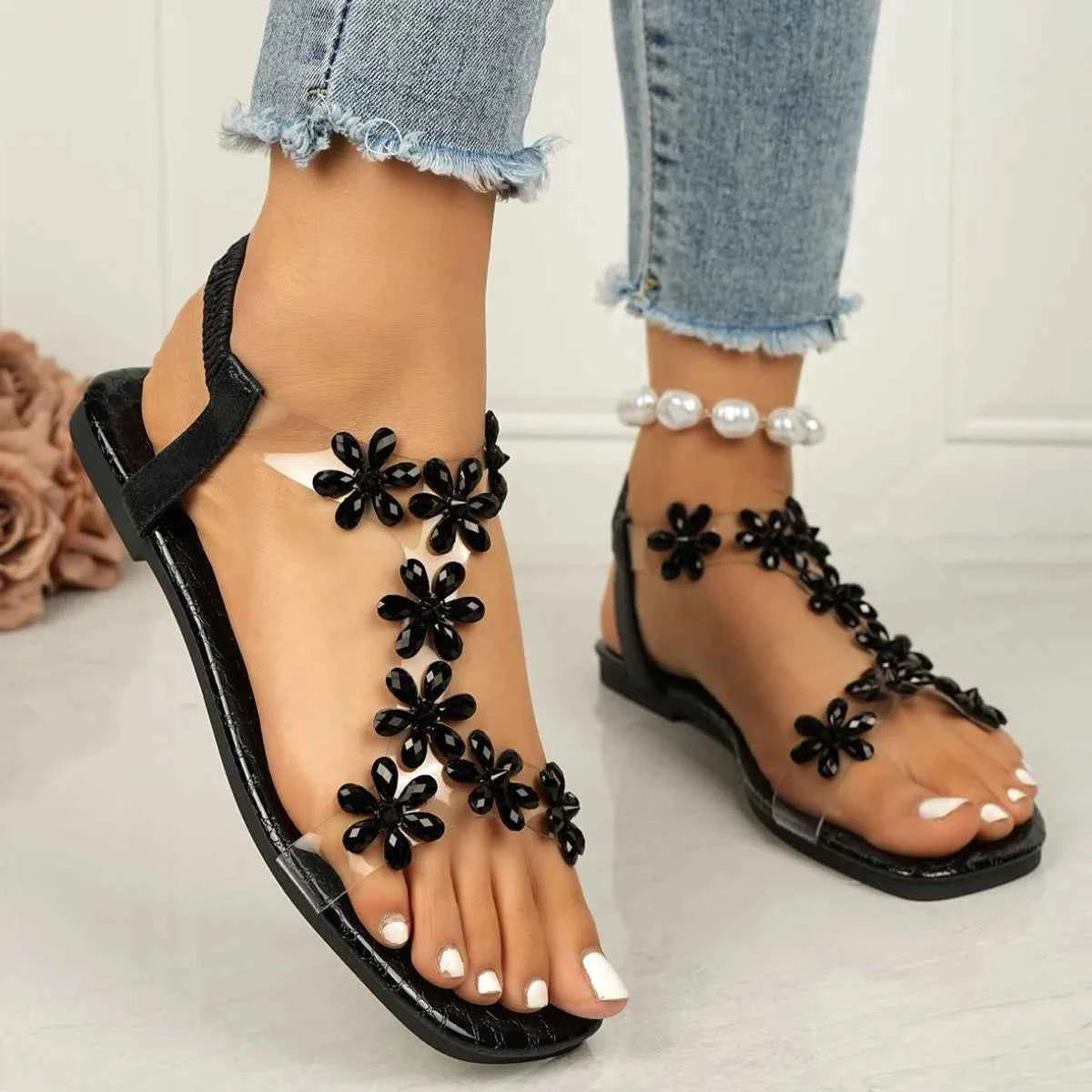 Open Toe Flats Sandals