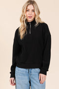 Stylish Quarter-Zip Sweatshirt with Pockets | Long Sleeve — Livostyle