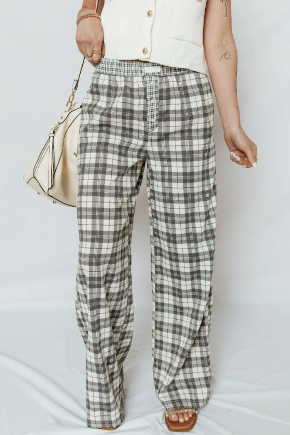 Plaid Wide Leg Pants styling — Livostyle