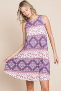 Chic Bohemian Print Sleeveless Summer Dress — Livostyle