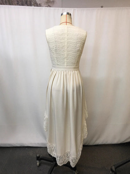 Lace Trim High-Low Dress with Cutout Detail – Plus Size – photo 4