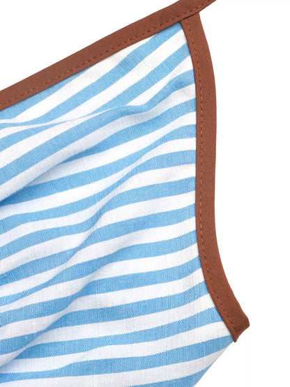 Striped Halter Neck Smocked Maxi Dress – photo 7