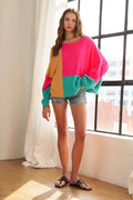 Stylish Oversized Colorblock Sweater — Livostyle