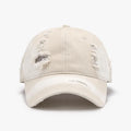 Distressed Adjustable Cotton Baseball Cap — Livostyle