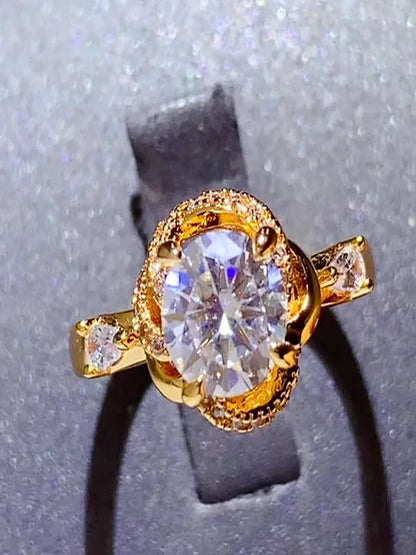 1 Carat Moissanite Zircon 925 Sterling Silver Ring — detail view — Livostyle