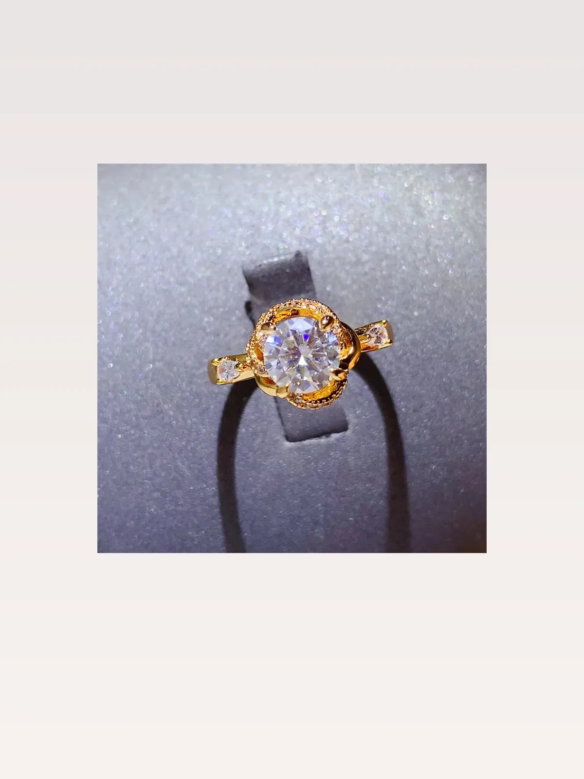 1 Carat Moissanite Zircon 925 Sterling Silver Ring — styled showcase — Livostyle