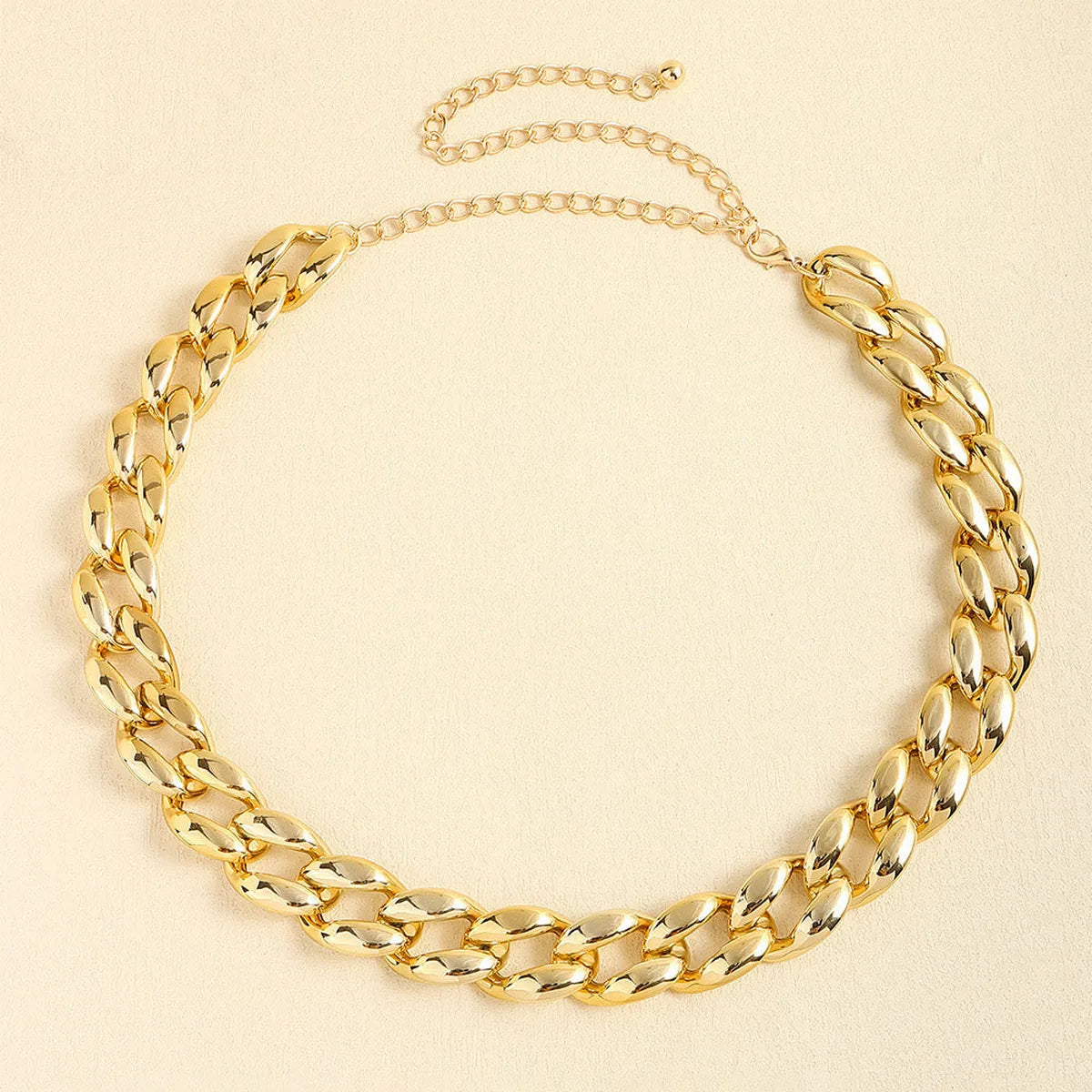 1 Width Acrylic Curb Chain Belt — square view — Livostyle