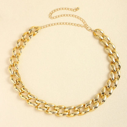 1 Width Acrylic Curb Chain Belt — square view — Livostyle