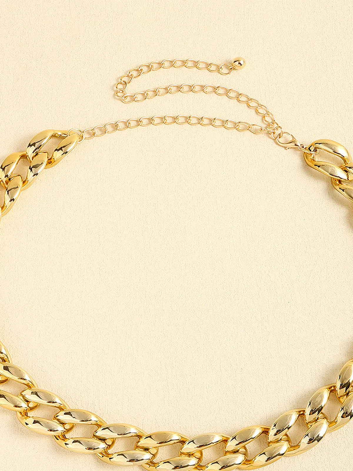 1 Width Acrylic Curb Chain Belt — detail view — Livostyle