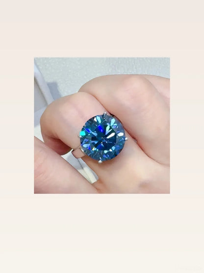 10 Carat 925 Sterling Silver Moissanite Ring — styled showcase — Livostyle