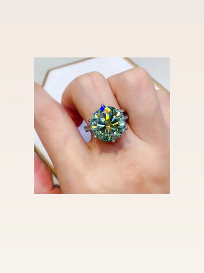10 Carat Moissanite 925 Sterling Silver Ring — styled showcase — Livostyle