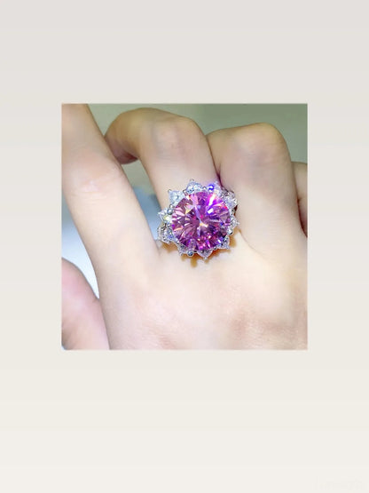 10 Carat Moissanite Zircon 925 Sterling Silver Ring — styled showcase — Livostyle