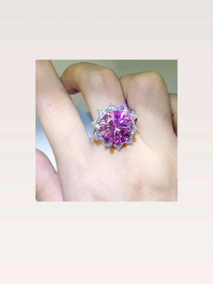10 Carat Moissanite Zircon 925 Sterling Silver Ring — styled showcase — Livostyle