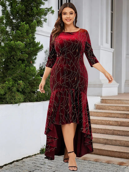 Ruffle Hem High-Low Dress — Livostyle