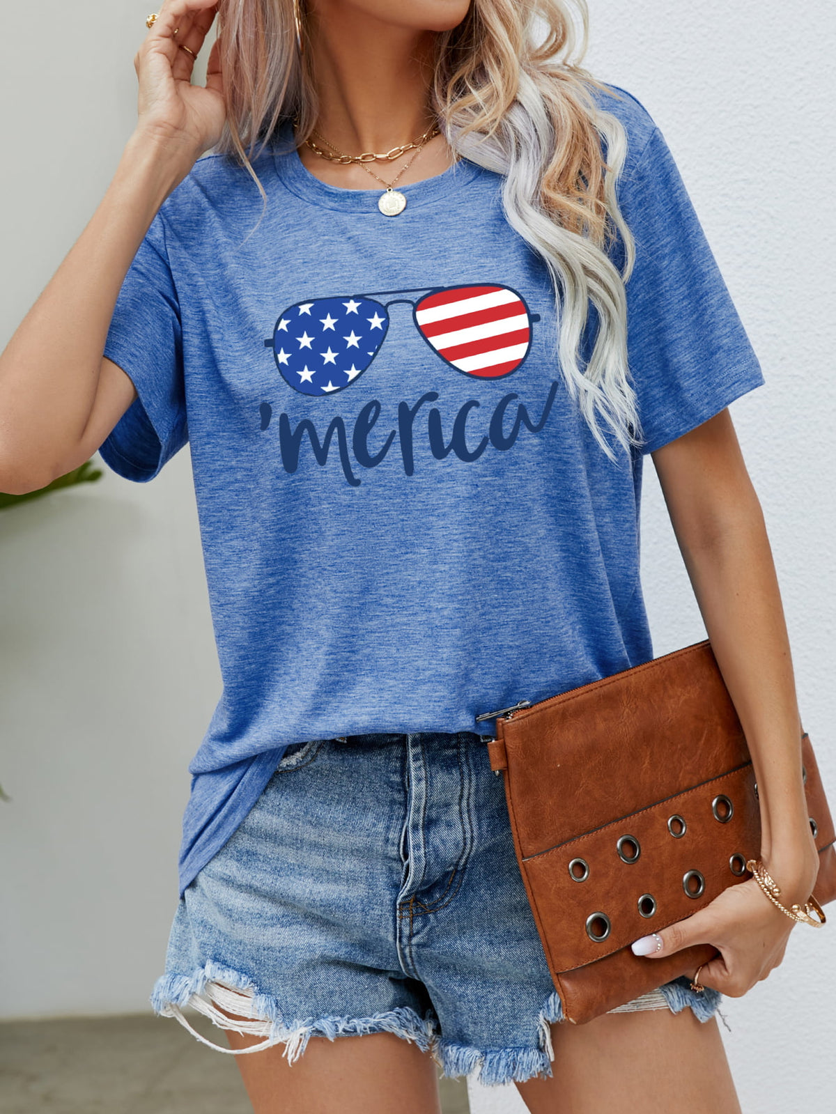 US Flag Glasses Graphic Tee — Livostyle