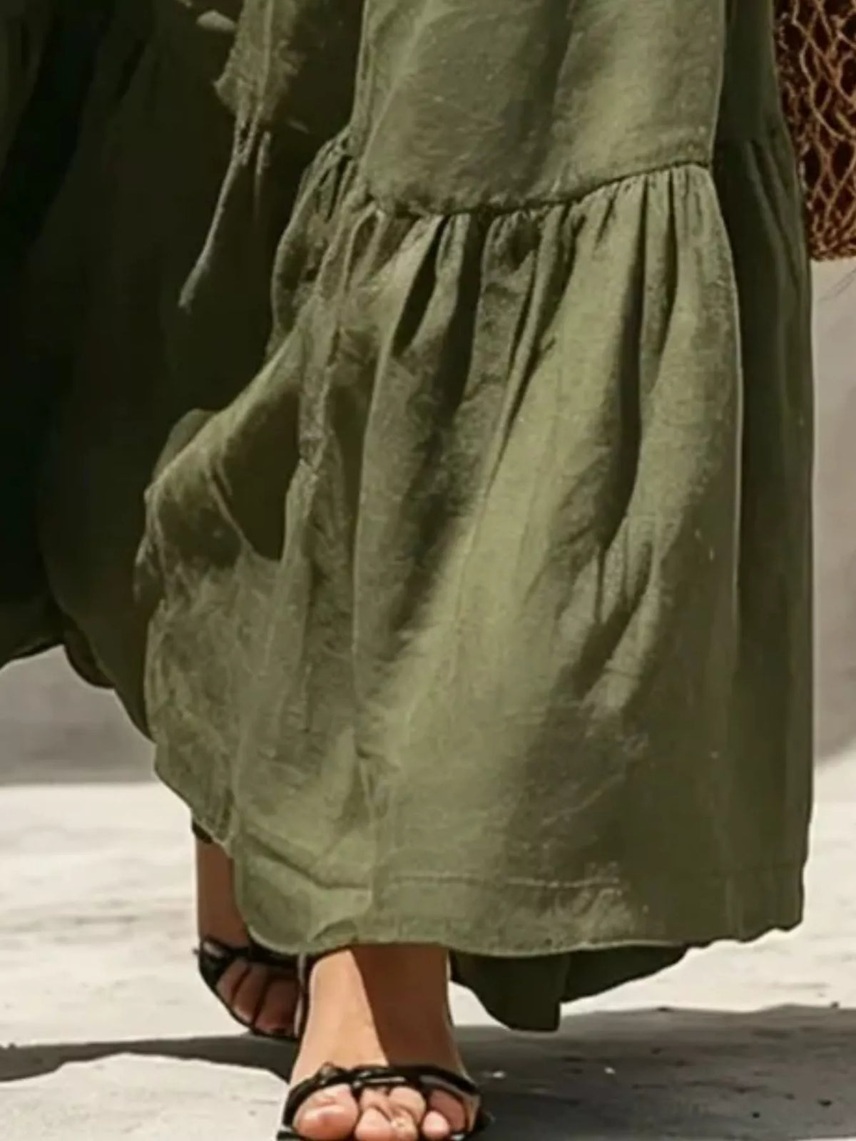 Sleeveless Tiered Smocked Maxi Dress
