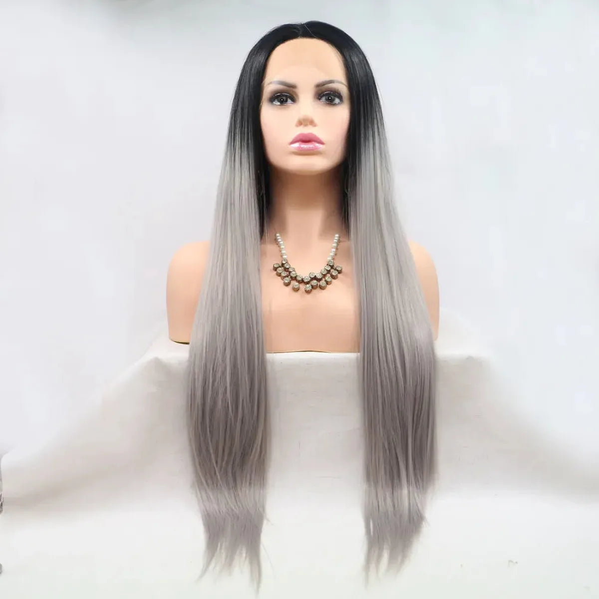 13*3 Lace Front Wigs Synthetic Long Straight 24 130% Density — square view — Livostyle