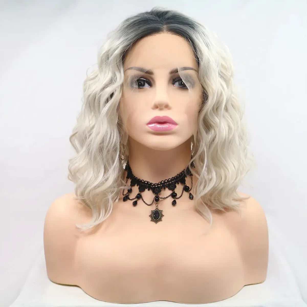 12 Lace Front Synthetic Wig, Mid-Length Wavy — square view — Livostyle