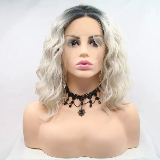12 Lace Front Synthetic Wig, Mid-Length Wavy — square view — Livostyle