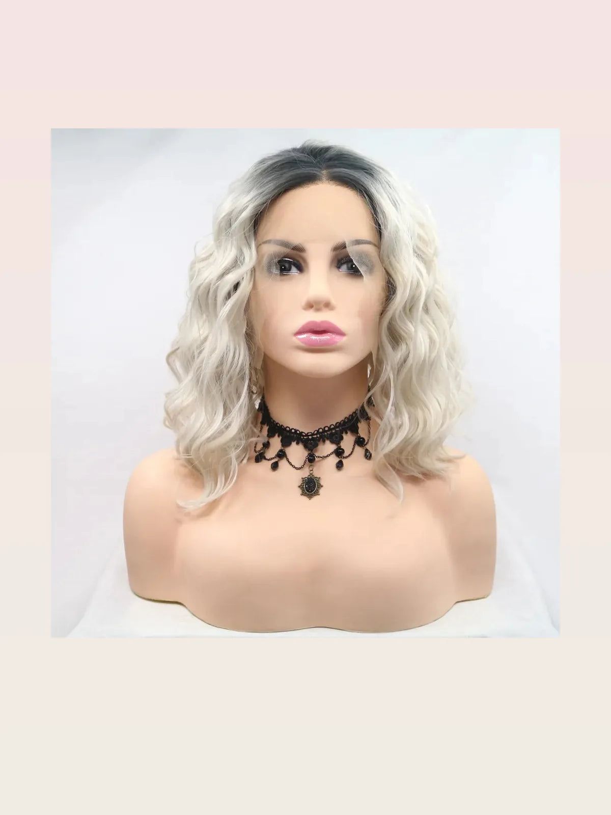 12 Lace Front Synthetic Wig, Mid-Length Wavy — styled showcase — Livostyle
