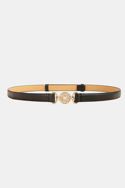 Rhinestone Decor PU Leather Belt — Livostyle