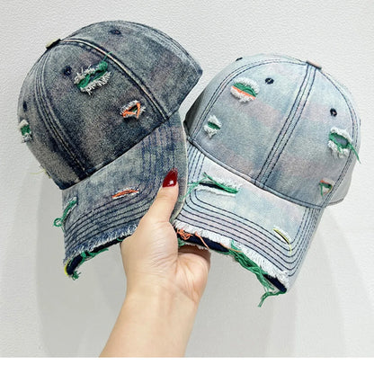 Distressed Adjustable Baseball Cap — Livostyle