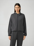 Zip Up Dropped Shouder Active Hooded — Livostyle