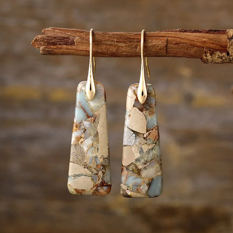 Copper Natural Stone Earrings — Livostyle