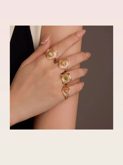 18K Gold-Plated Adjustable Open Ring — styled showcase — Livostyle