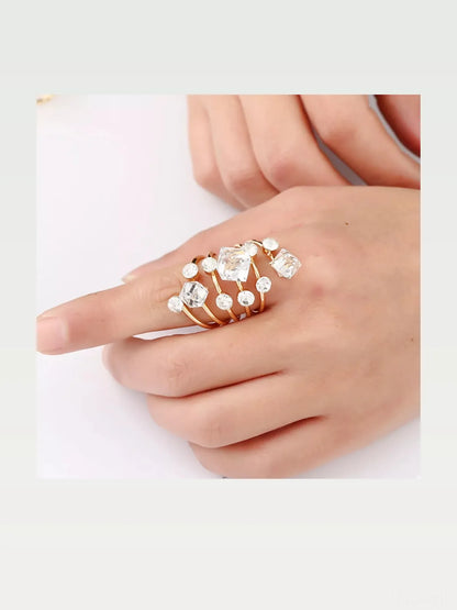 18K Gold-Plated Multi-Layered Ring — styled showcase — Livostyle