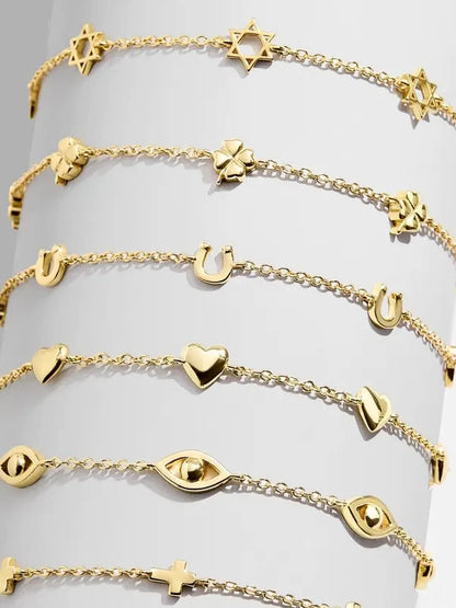 18K Gold-Plated Titanium Steel Charm Bracelet – photo 3