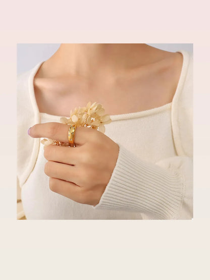 18K Gold-Plated Zircon Ring — styled showcase — Livostyle