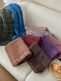 Striped Detail Knit Scarf — Livostyle