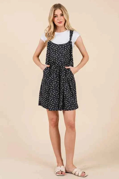 Floral Print Overalls with Pockets — Livostyle
