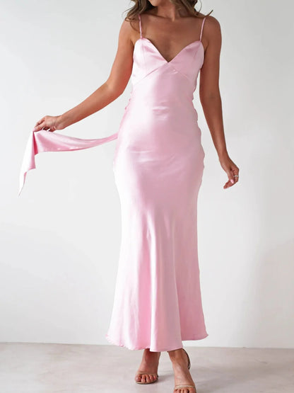 Satin Backless Cami Dress – photo 13