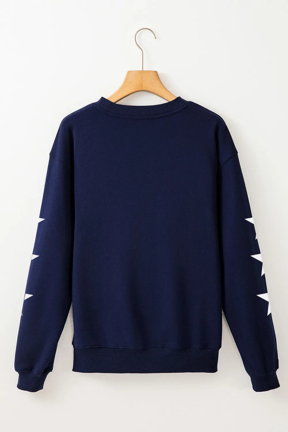 GAME DAY Star Round Neck Long Sleeve Sweatshirt styling — Livostyle