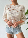 Openwork Round Neck Cover-Up — Livostyle